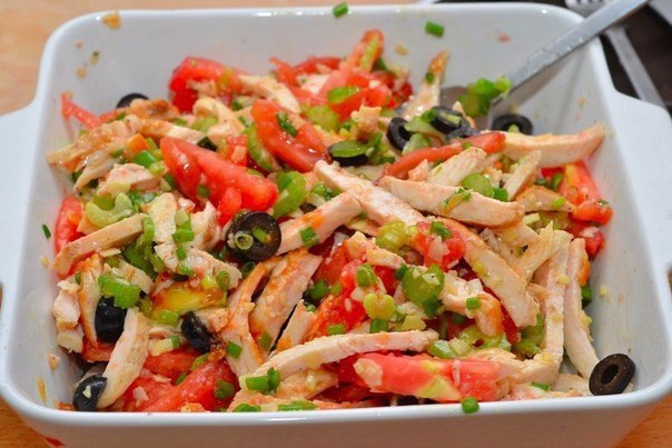 Диетические салаты из курицы